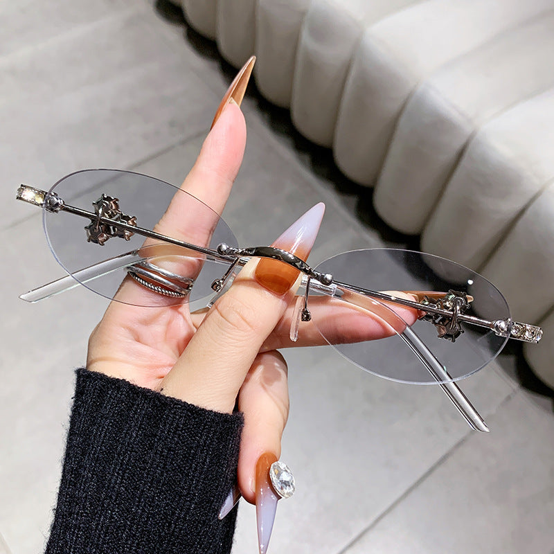 Damen elegante Sonnenbrille mit geometrischem Rahmen Brehn