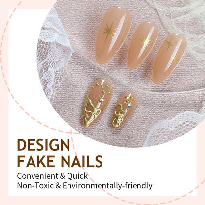 Kunstnagelset mit Glamourösen 3D-Verzierungen Brehn