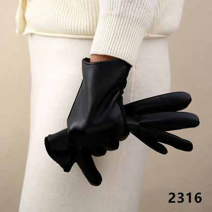 Luxuriöse Leder-Touchscreen-Handschuhe Brehn