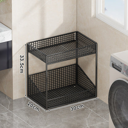 Kompakte dreistufige belüftete Metallgitter-Organizer-Regal für Arbeitsplatte und Schrank