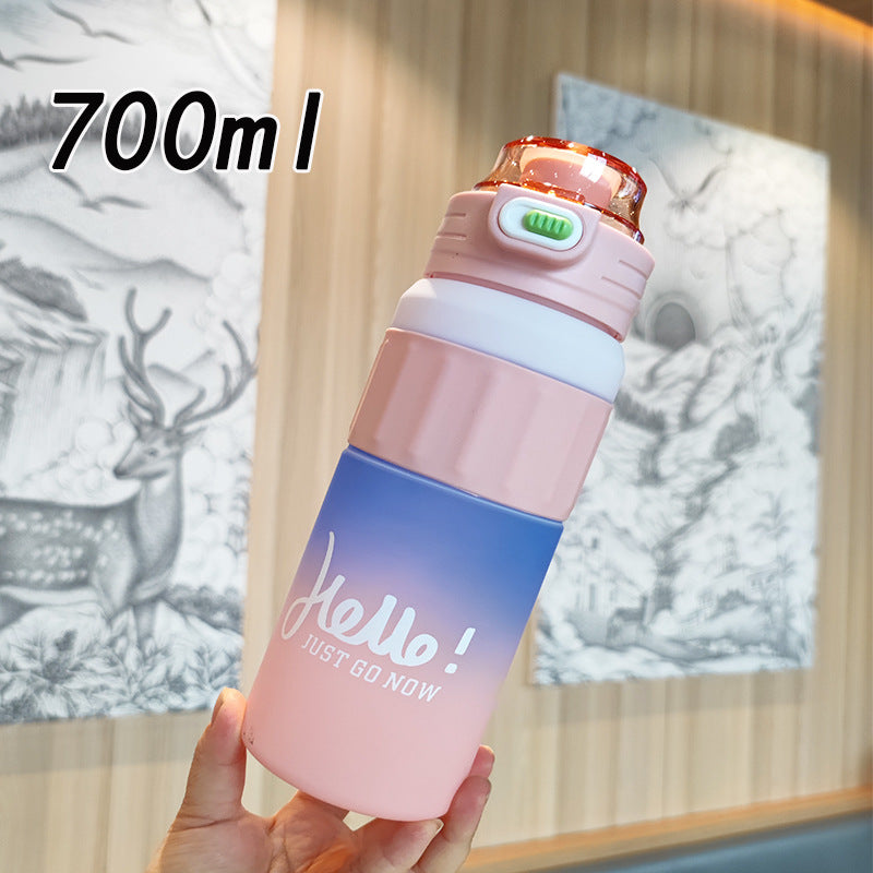 Damen vielseitige Trinkflasche mit innovativem Klappdeckel Brehn