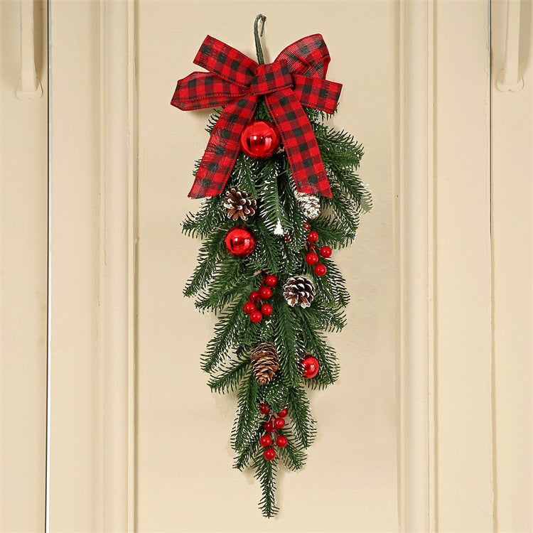 Brehn | Weihnachts 3 PC Set - Girlande, Kranz, Swag Wandhängende Weihnachtsdekoration Set
