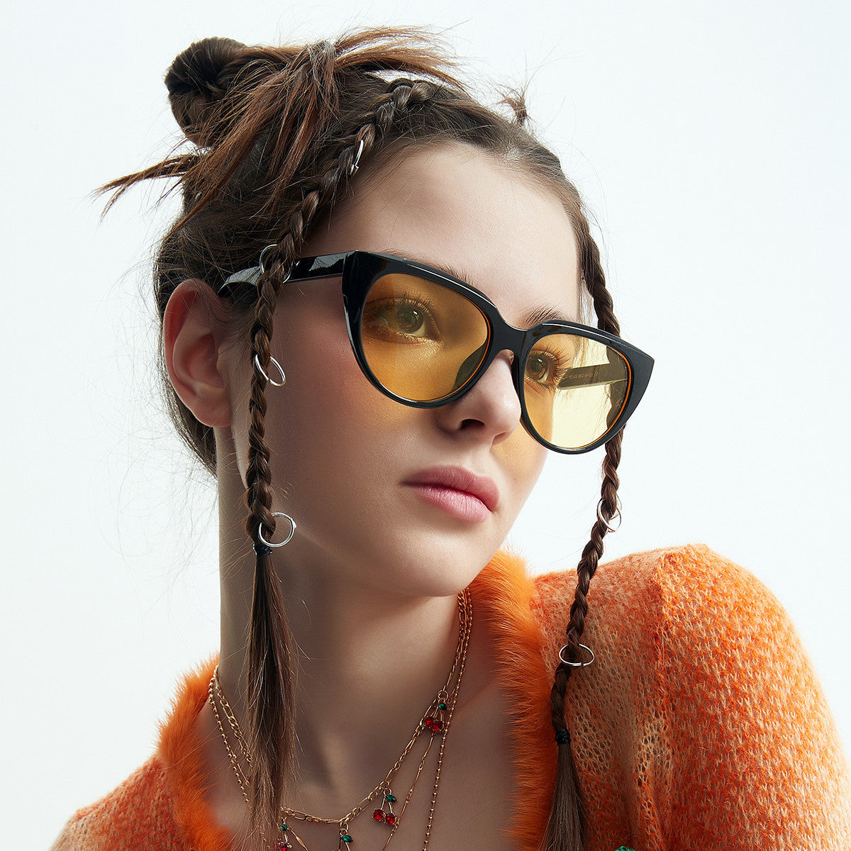 Damen trendige Cat-Eye Sonnenbrille mit komfortabler Passform Brehn