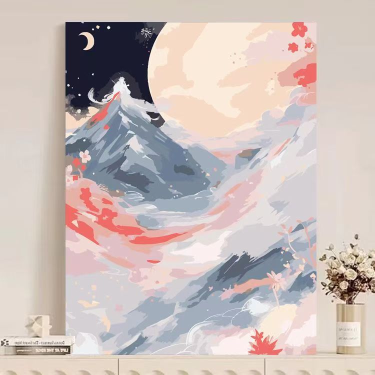 Abstrakte Berglandschaft Leinwand Kunst Brehn