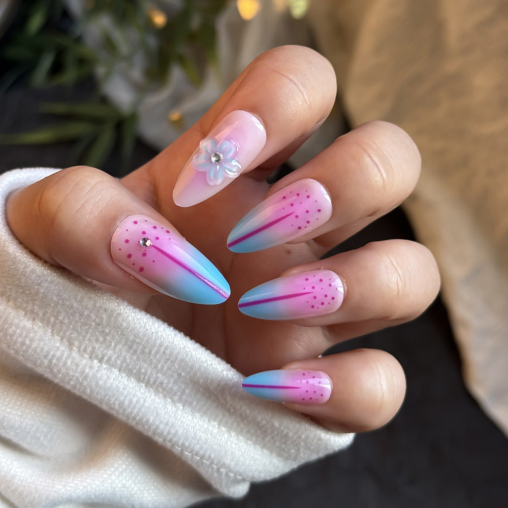 Künstlerische Floral-Beschmückte Press-On Nagelkollektion Brehn