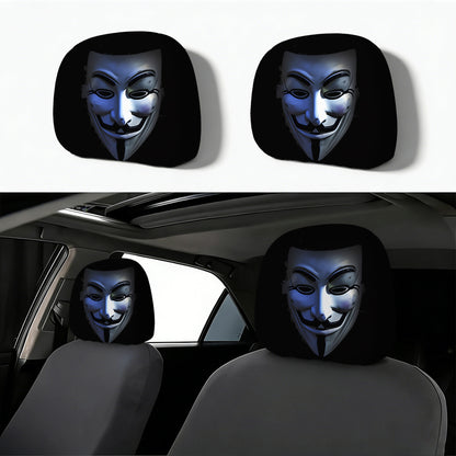 Auto-Kopfstützenbezug mit Retro-Horror-Motiv