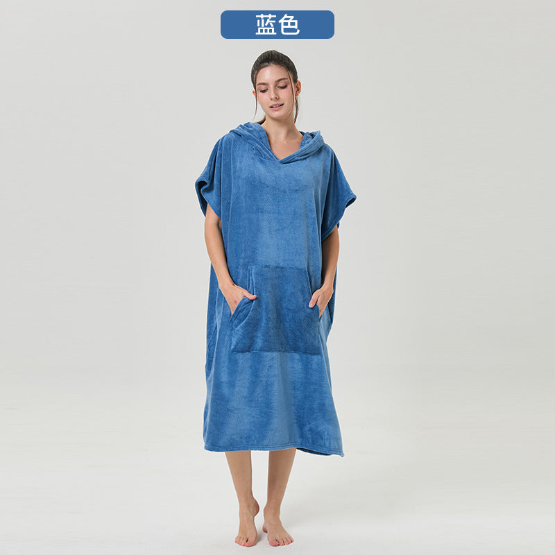 Badetuch-Poncho mit Kapuze Brehn