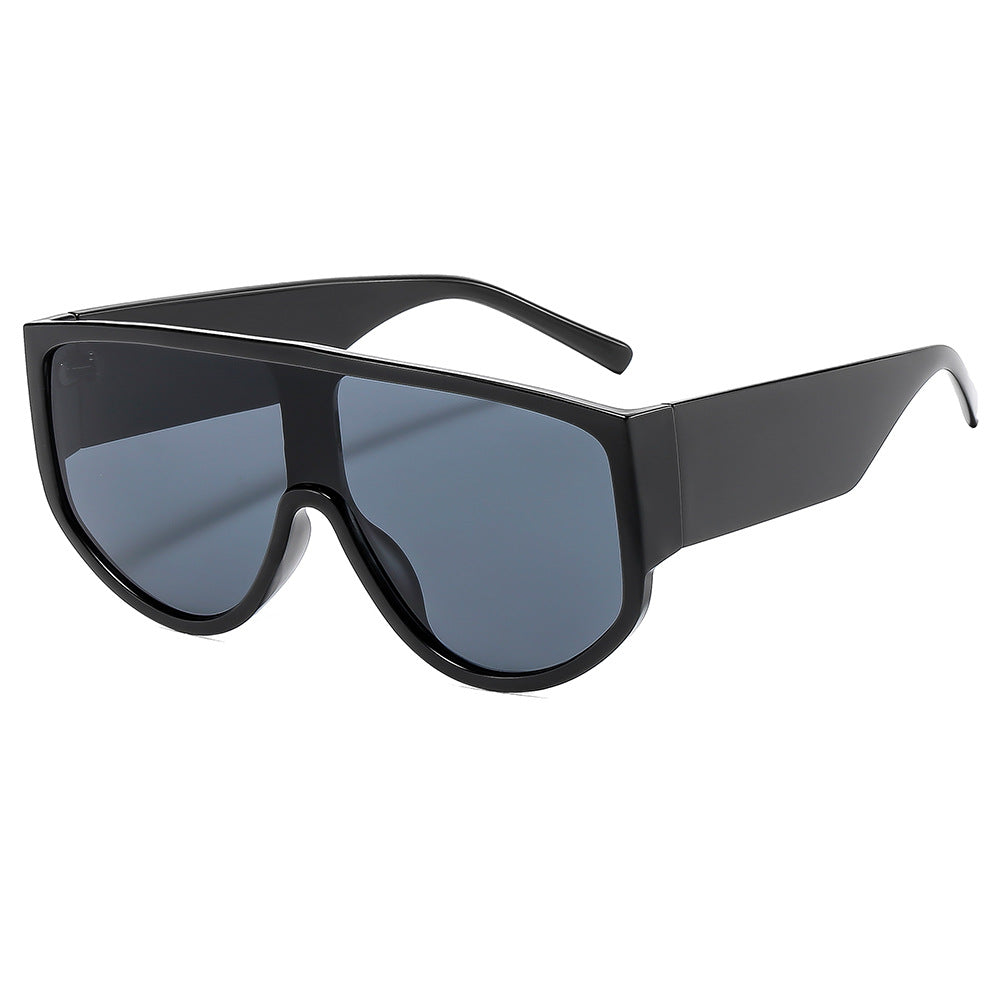 Damen Fashion-Sonnenbrille mit futuristischem, transparentem Rahmen und großem Schutz Brehn