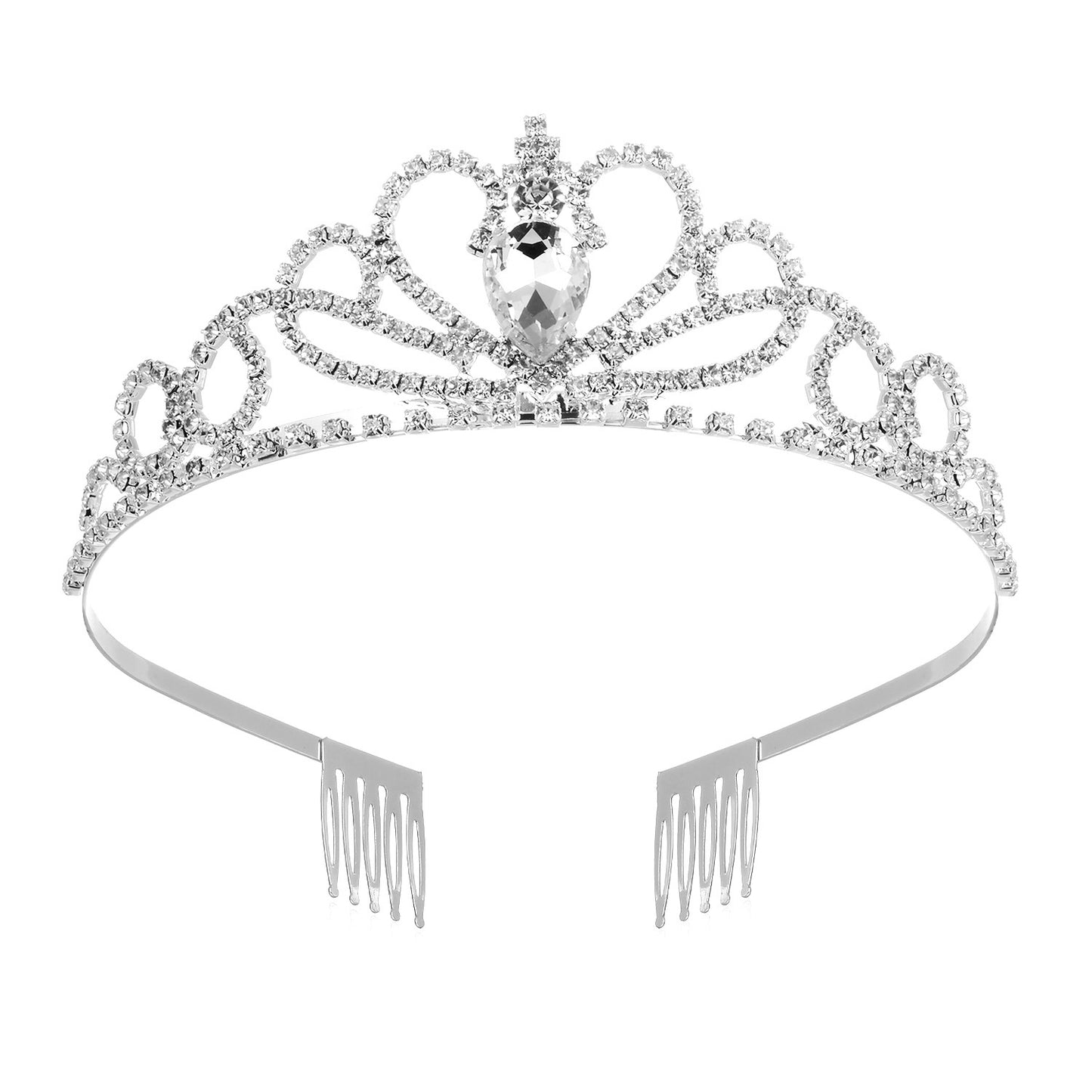 Damen Glamouröse Kristall Tiara Brehn