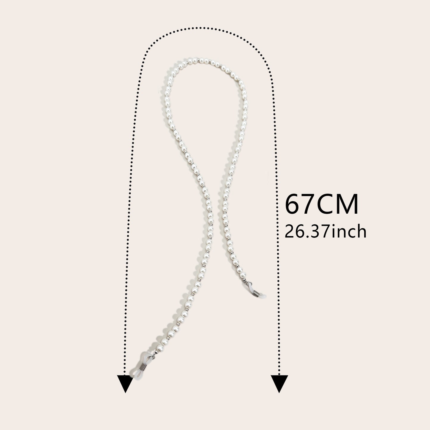 Metall Perlen Brille Kette Brehn