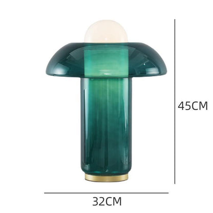 Moderne Tischleuchte mit elegantem Glasschirm