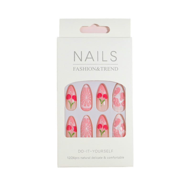 Premium Press-On Nail Set mit dekorativen Akzenten Brehn