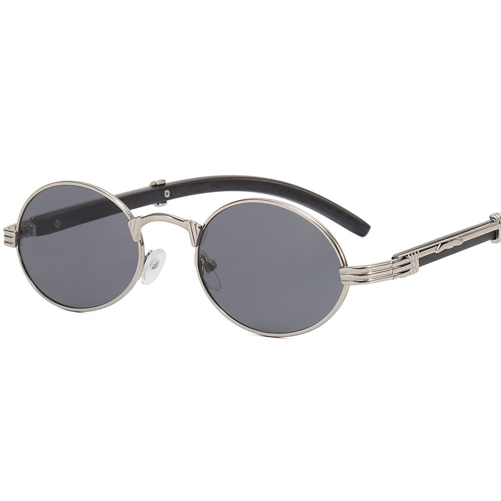 Damen runde Designer-Sonnenbrille mit innovativem Metallrahmen Brehn