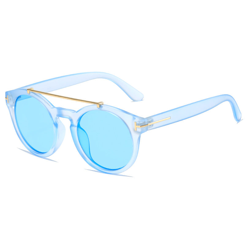 Damen modische Sonnenbrille mit eleganten runden Gläsern Brehn