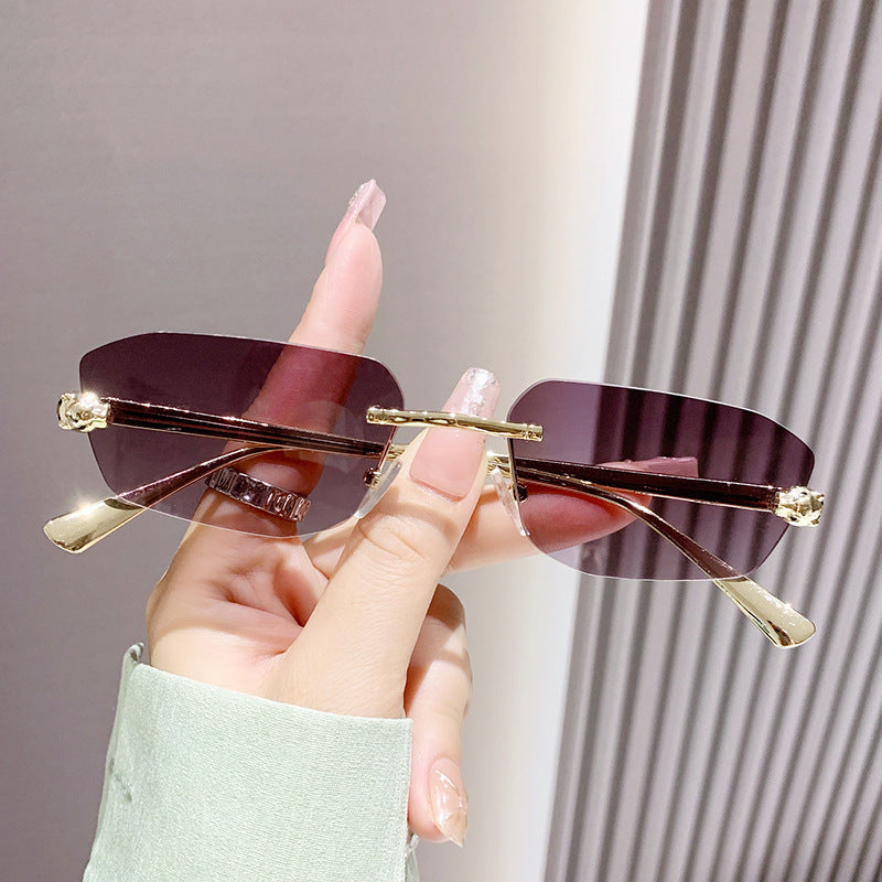 Damen elegante Halbgestell Sonnenbrille Brehn