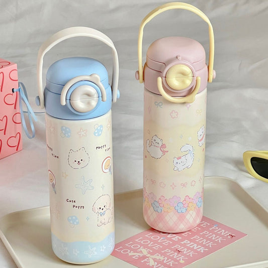 Damen Isolierte Motivwasserflasche Brehn