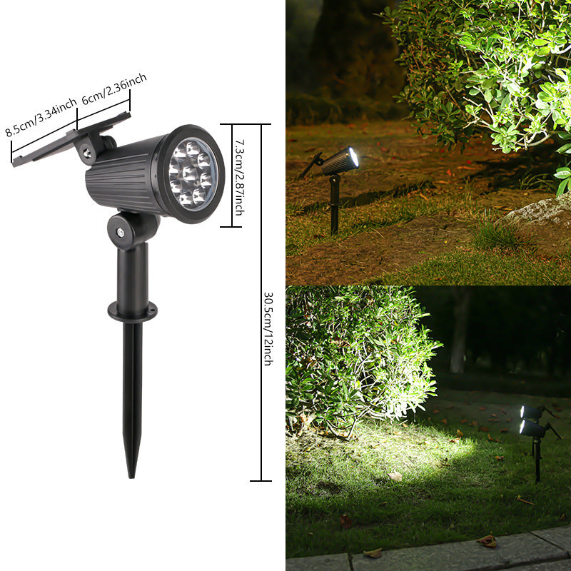 Solarbetriebene verstellbare Gartenstrahler mit schwenkbarem Erdspieß Brehn