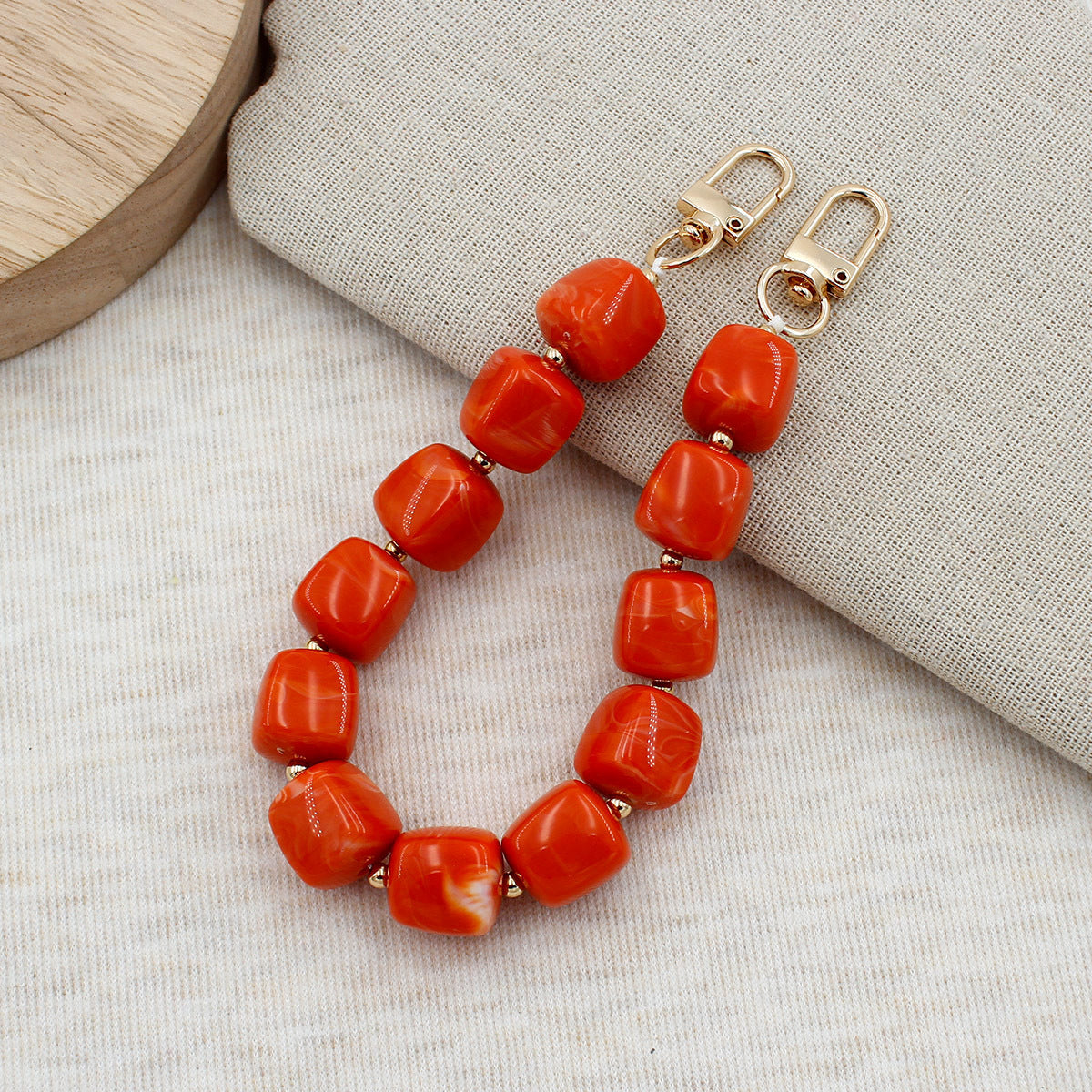 Chunky Beaded Brillen Kette Brehn