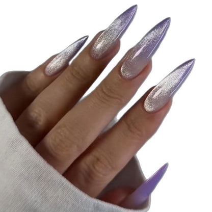 Glitter Ombre Stiletto Nagelverlängerungen Brehn