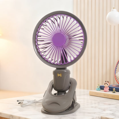 Damen Tragbarer Tischventilator mit flexiblem Neigungsmechanismus und USB-Anschluss Brehn