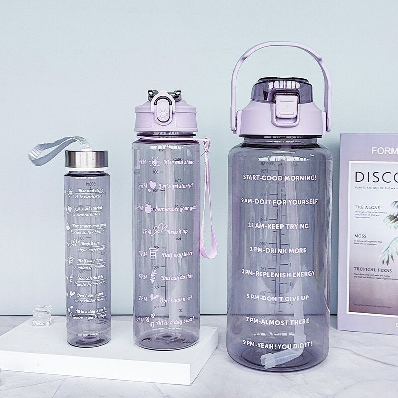 Damen Wasserflasche mit Motivationsdruck Brehn