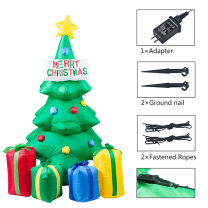 Aufblasbarer Weihnachtsbaum mit Geschenken