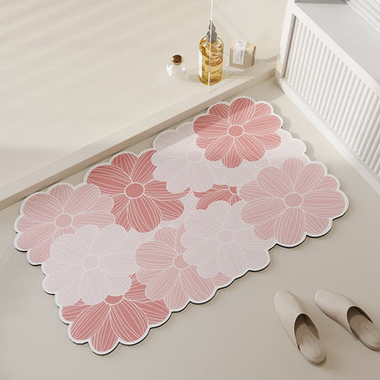Dekorativer Floral-Muster-Badmatte