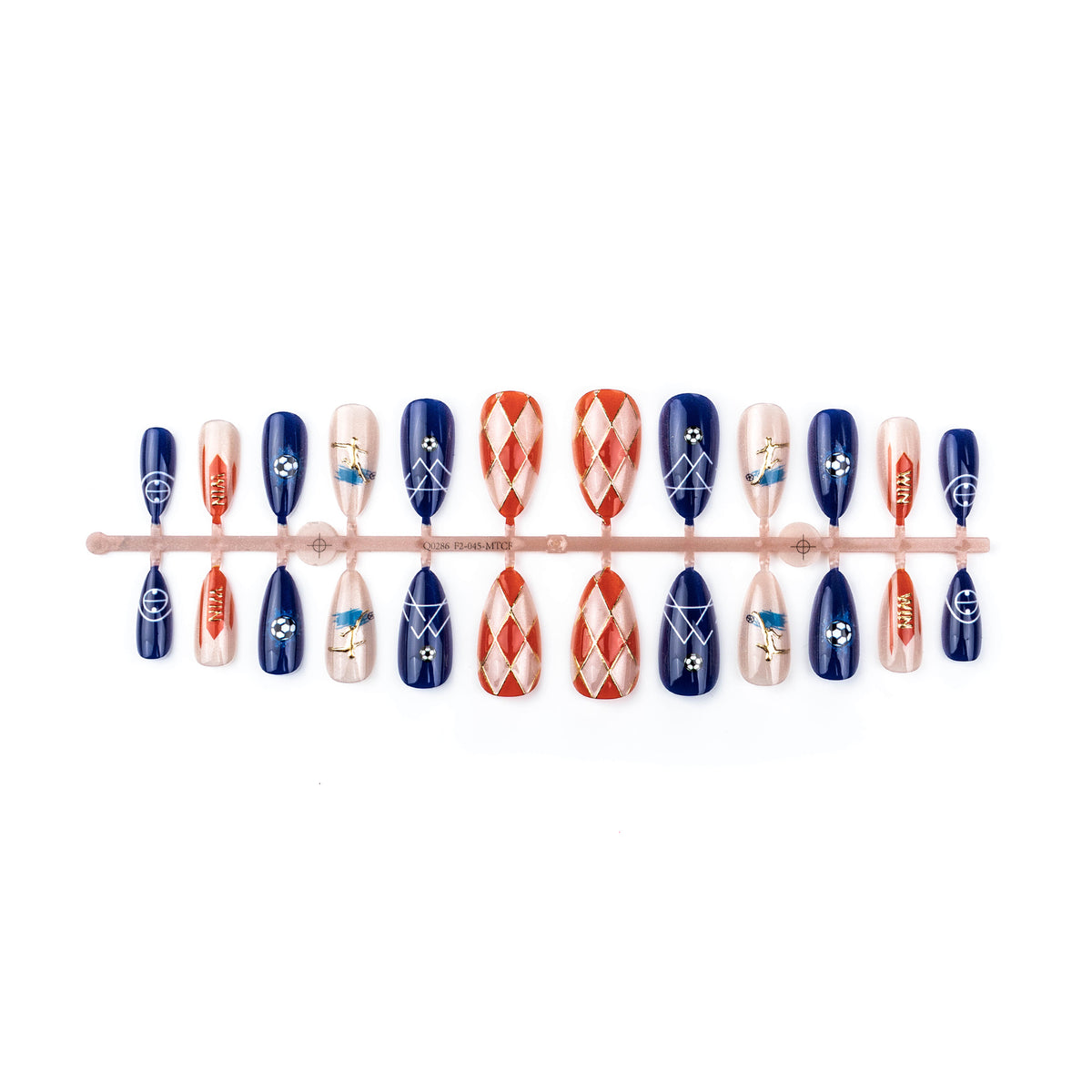 Sport-Themen Press-On Nail Art Set