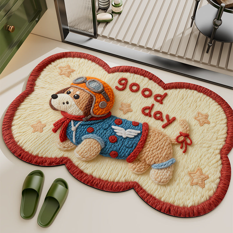 Verspielter tierisches Thema Teppich