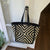Designer Korbtasche mit Grafischem Muster Brehn