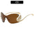 Statement Schwan-inspirierten Schild Sonnenbrillen