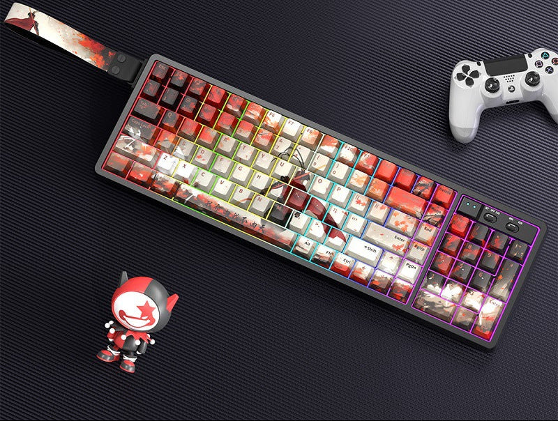 Anpassbare RGB Gaming-Tastatur mit künstlerischen Tastenabdeckungen Brehn