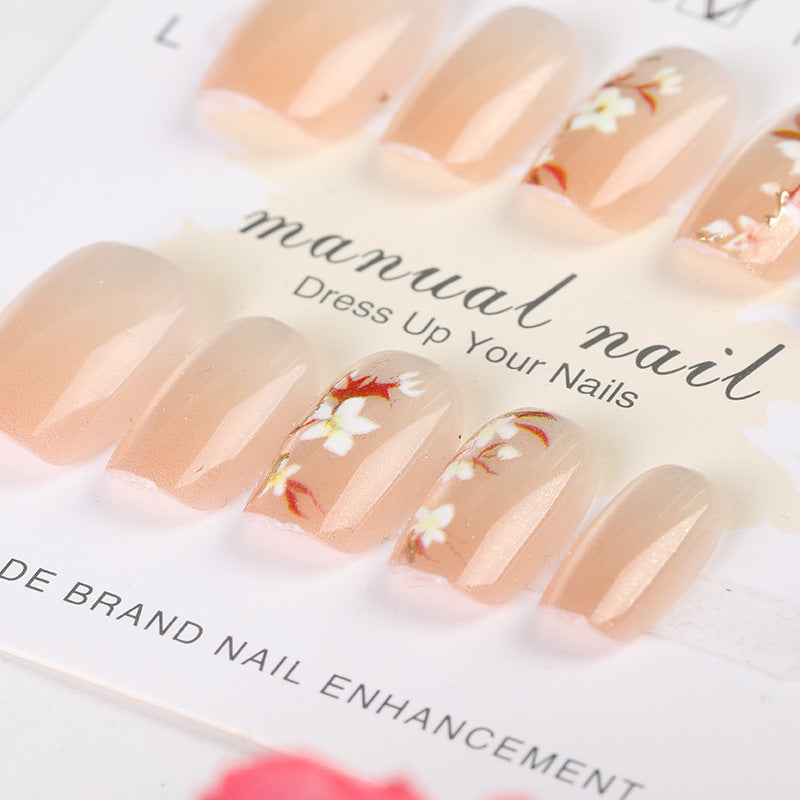 Künstlerisches Floral Press-On Nageldesign Set Brehn