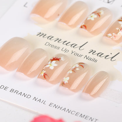 Künstlerisches Floral Press-On Nageldesign Set Brehn