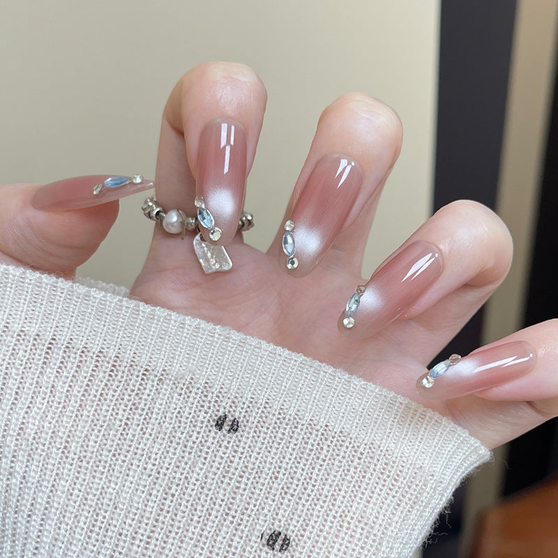 Glamorous Rhinestone Accent Press-On Nagelspitzen Brehn