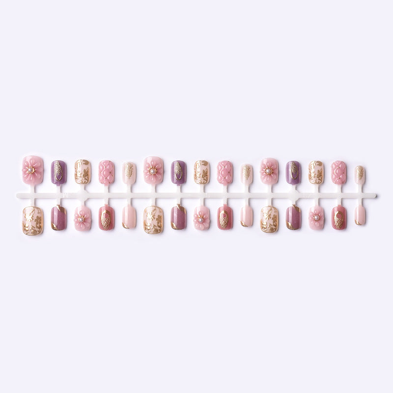 Elegantes florales dekoratives aufklebe Nagelkunst Set Brehn
