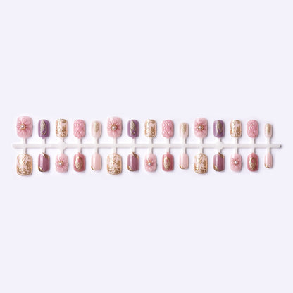 Elegantes florales dekoratives aufklebe Nagelkunst Set Brehn