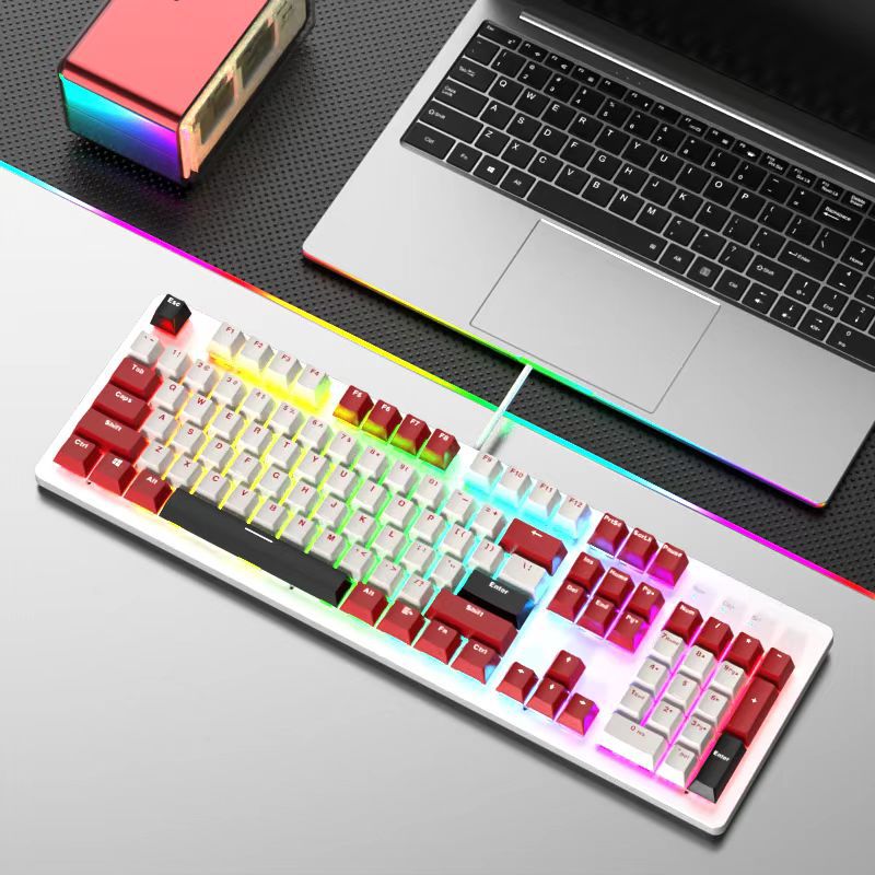 RGB-hintergrundbeleuchtete mechanische Gaming-Tastatur und Maus-Set Brehn