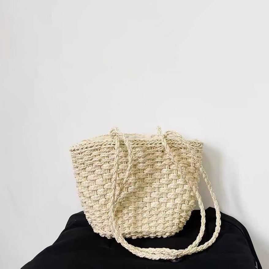 Damen Handgefertigte natürliche Basttasche Brehn