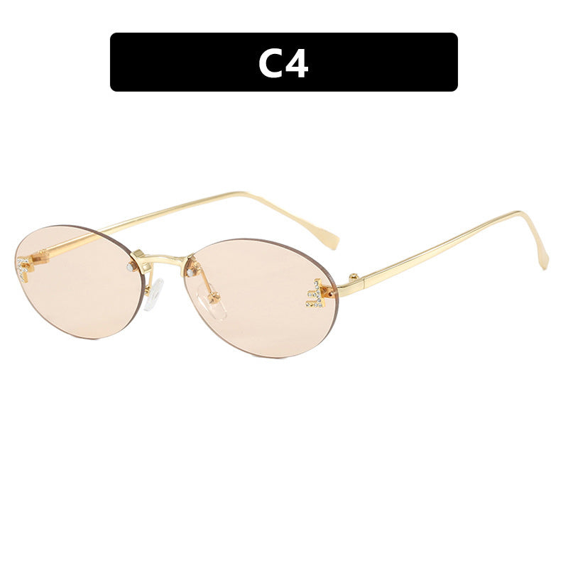 Damen modische Sonnenbrille mit eleganten, runden Gläsern und filigranem Metallrahmen Brehn