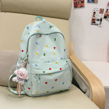 Stylische Mehrfarbige-Pünktchen-Rucksack Brehn