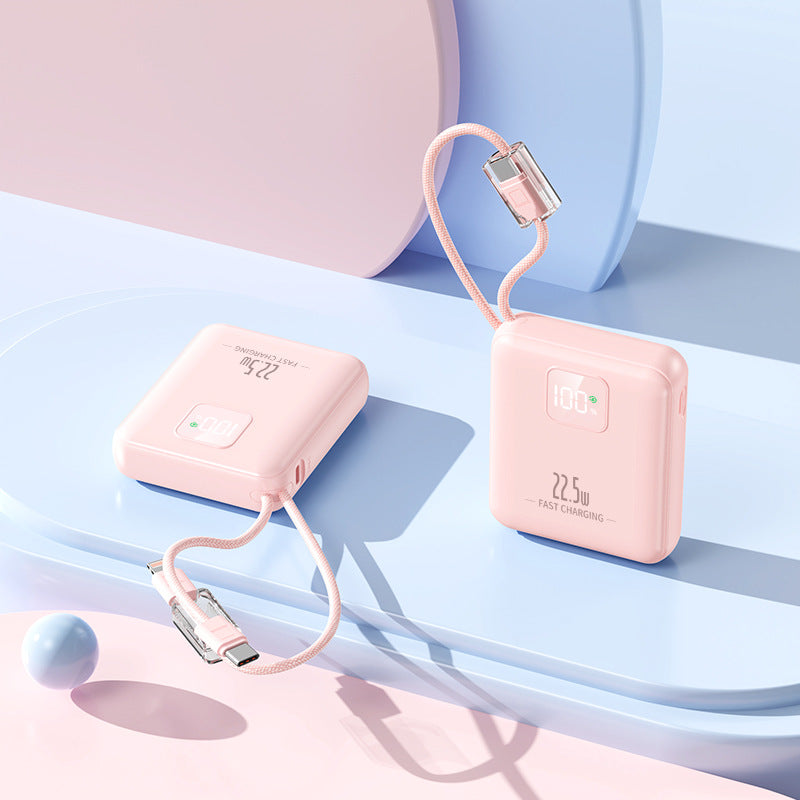Slim Powerbank mit Integriertem Schnellladeanschluss und Digitaler Ladestandsanzeige Brehn