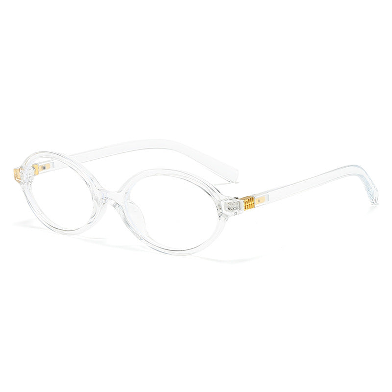 Damen modische ovale Brille mit goldenen Akzenten Brehn