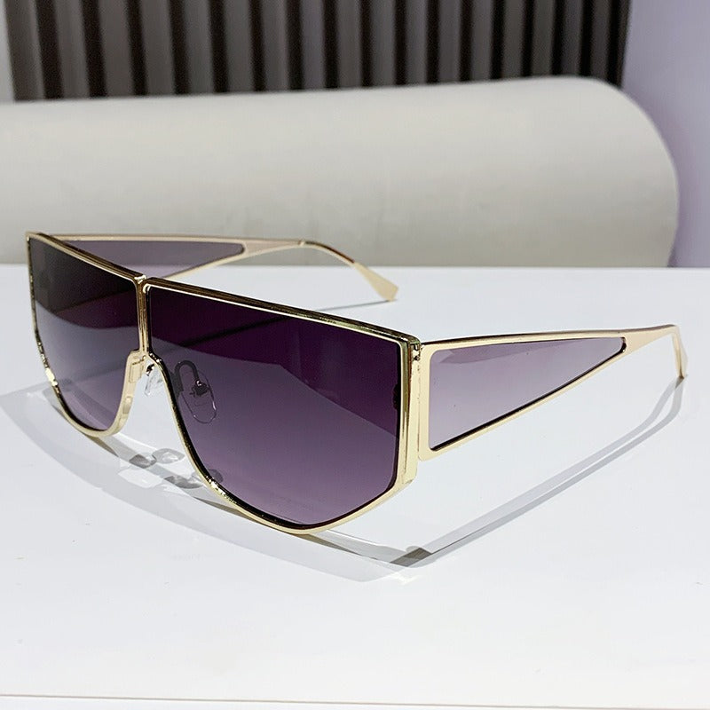 Herren Bold Statement Shield Sonnenbrille Brehn