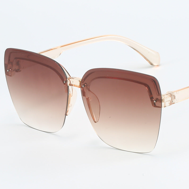 Damen modische Shield-Sonnenbrille mit modernem, eckigem Design Brehn