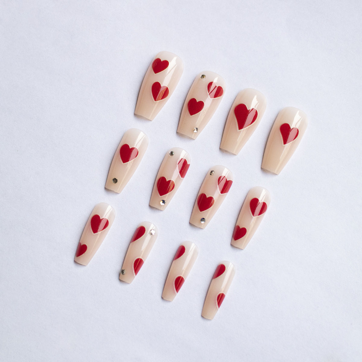 Herz-musteriges Gel-Nagelkunst-Kit