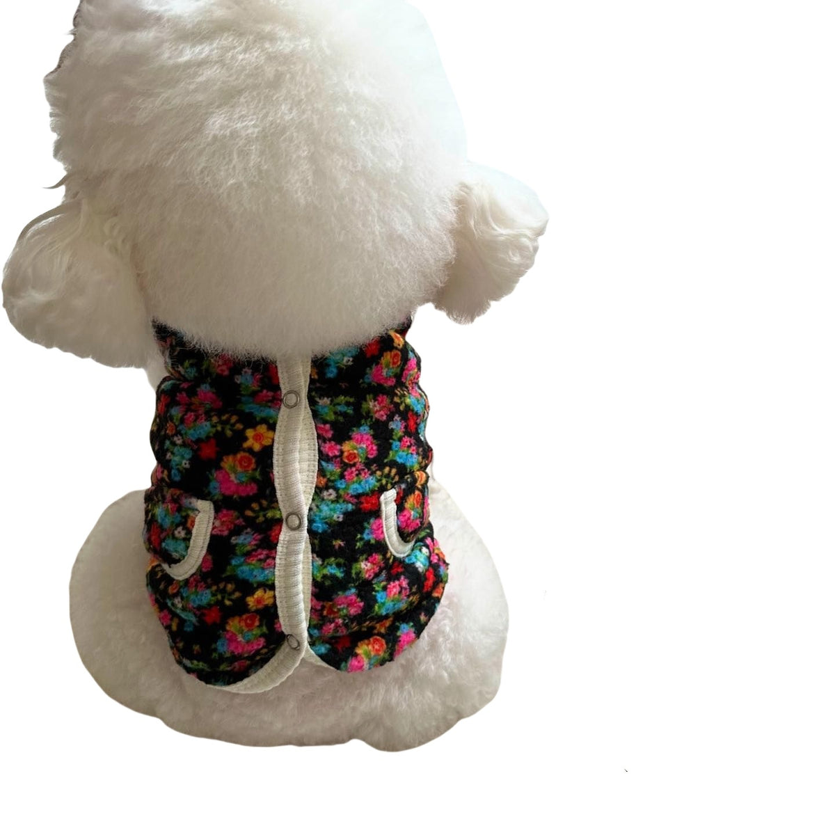 Florales Fleece-Snap-Front-Hundewesten