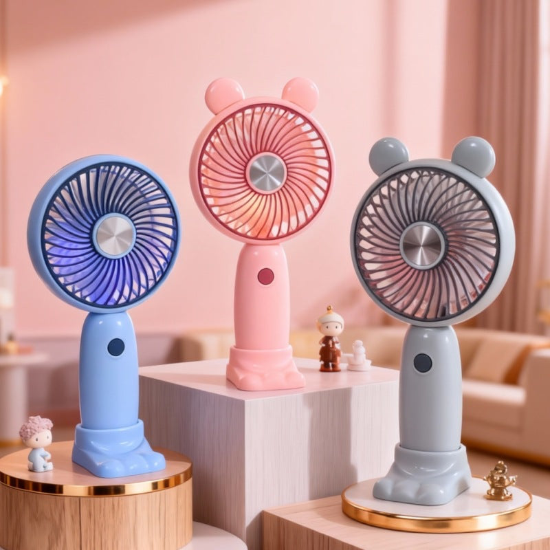 Damen Tragbarer USB Handventilator mit LED-Illumination und ergonomischem Design Brehn