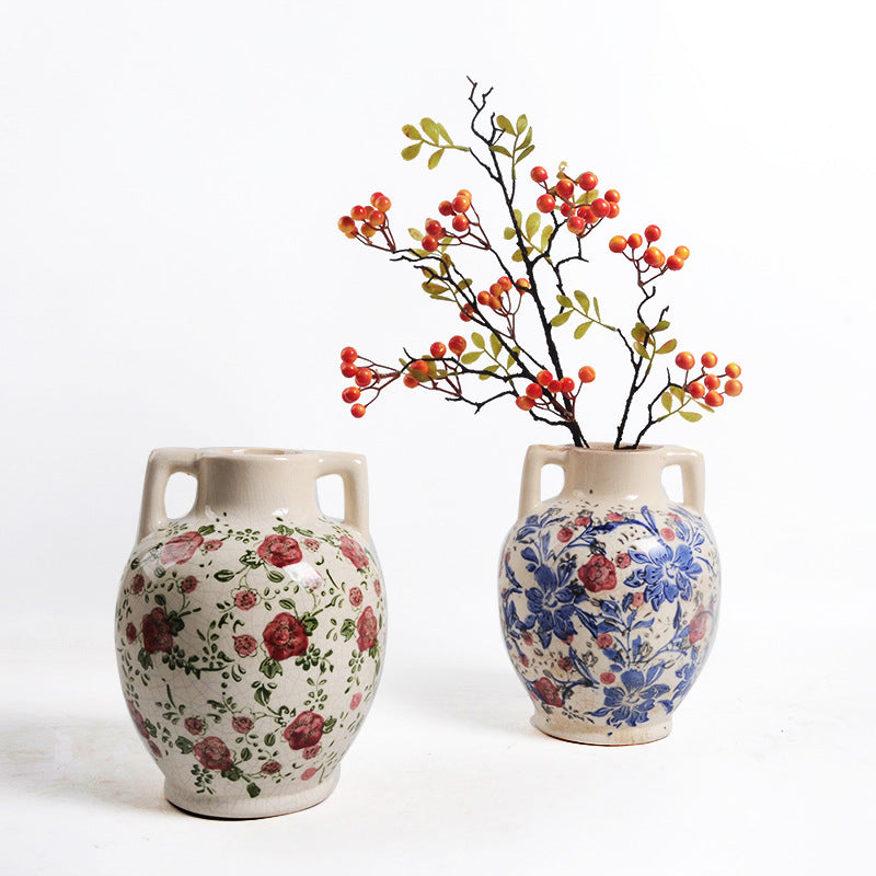 Florale Keramik Blumentopf Brehn