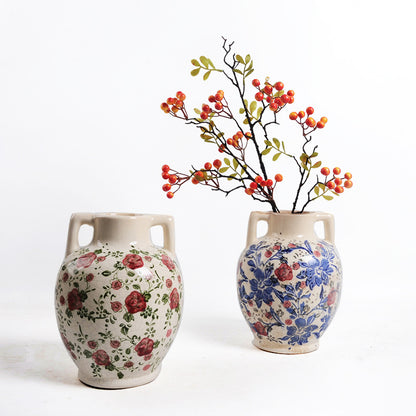 Florale Keramik Blumentopf Brehn